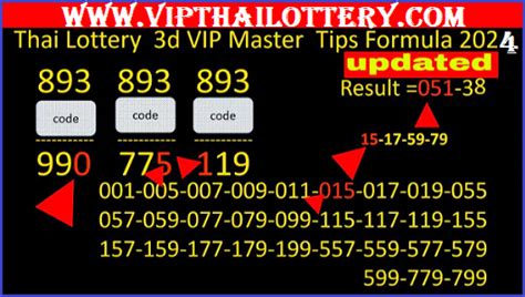Thai Lottery 3d Vip Master Tips Formula 1st .
